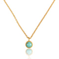 Turquoise Dainty Pendant Necklace by Christina Greene