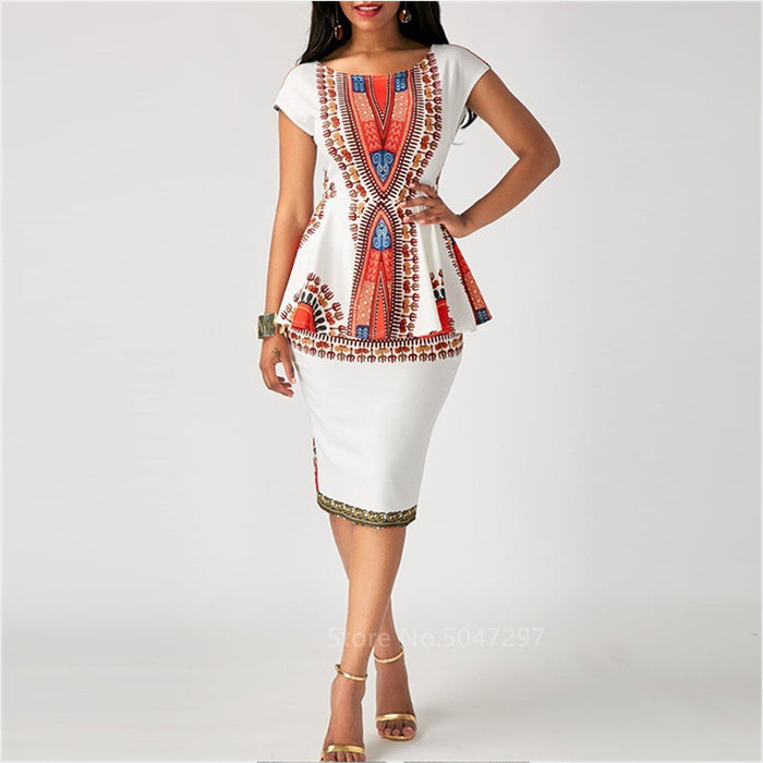 African Dashiki Top And Skirt by Duma Mbili LLC