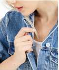 Only Womens Long Tie-Waist Trucker Jean Jacket, Size XL by Vanessa Jane