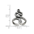 Antiqued Silver Snake Toe Ring by Fine Color Jewels