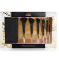 💯Glitterati Culture Large Essential Makeup Brush Set 6-Pc + Cosmetic Bag by Vanessa Jane