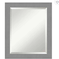Amanti Art Brushed Nickel Framed Bathroom Vanity Mirror, Size 40x30 by Vanessa Jane
