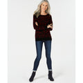 Charter Club Pure Cashmere Graphic Boatneck Sweater, Size PL by Vanessa Jane