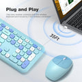 Wireless Keyboard and Mouse Combo with Aqua Flush Keys by Zerodamage Sahara Case LLC