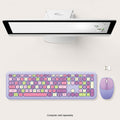 Wireless Keyboard and Mouse Combo with Purple Keys by Zerodamage Sahara Case LLC