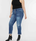 Curvy Eternity Mid Rise Slim Straight Jean - Medium by Boutique 23