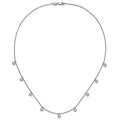 14K White Gold Lab Diamond Layering Necklace by Fine Color Jewels