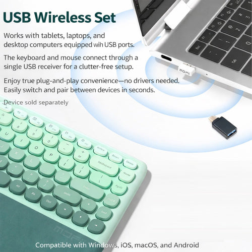 Wireless Keyboard & Mouse Combo - 85-Key RGB Keyboard by Zerodamage Sahara Case LLC