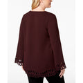 Alfani Plus Size Cutout Poet-Sleeve Blouse, Size OX by Vanessa Jane