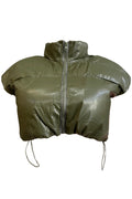Vegan Leather Puffer Vest by The House of Stylez