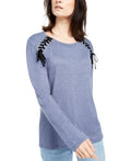 Inc Women's Lace-up Scoop-Neck Top by Vanessa Jane