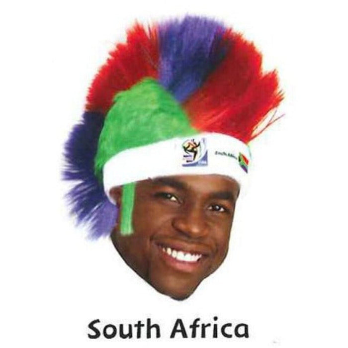 South Africa World Cup Soccer Mohawk Wig 25-Count Case Pack – Official FIFA Licensed Retro Fan Gear by Price Is Right Miami