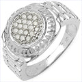 0.20 Carat Genuine White Diamond .925 Sterling Silver Ring by Bids.com