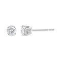 IGI Certified 1.00 Cttw Round Brilliant-Cut Diamond 14K White Gold Classic 4-Prong Solitaire Stud Earrings (H-I Color, I1-I2 Clarity) by Bids.com