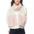 Inc Womens Plaid Colorblock Muffler Scarf Pink O/S by Vanessa Jane
