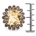 8.95 Carat Genuine Citrine and Smoky Quartz .925 Sterling Silver Ring by Bids.com