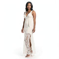 Bebe L/S Hi Low Lace Maxi Dress, Size Small by Vanessa Jane
