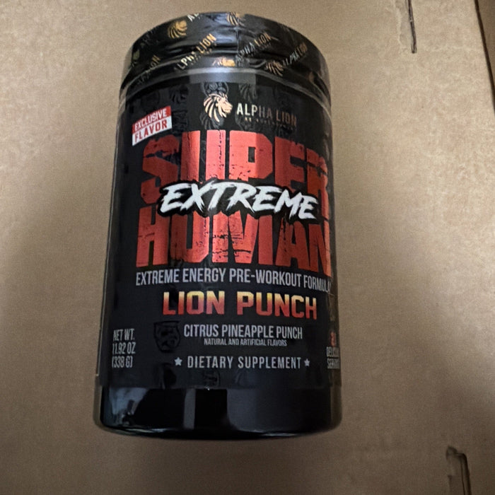 Superhuman Extreme Pre-Workout - Lion Punch (21 Servings) Exp 2/26 by Price Is Right Miami