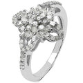 0.63 Carat Genuine White Diamond & Yellow Diamond .925 Sterling Silver Ring by Bids.com