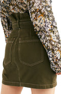 Free People Women's Splendor in The Grass Skirt, Army Green, Size 12 by Vanessa Jane