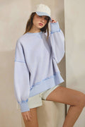 Hug Distressed Washed Sweatshirt Pullover by Boutique 23