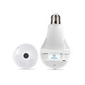 Silarius SIL-FISHBULB3MP 3MP WiFi, bulb fish-eye Camera, app (IC See) , TF card, 2-Way Audio , app can switch bulb on - 1.29mm lens (SILVER COLOR) by Silarius