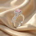 2Cttw Cushion Shaped Pink Lab Grown Diamond (F/VS) Engagement Ring 14K Gold by Fine Color Jewels