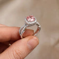 2Cttw Cushion Shaped Pink Lab Grown Diamond (F/VS) Engagement Ring 14K Gold by Fine Color Jewels