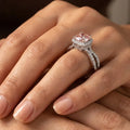 2Cttw Cushion Shaped Pink Lab Grown Diamond (F/VS) Engagement Ring 14K Gold by Fine Color Jewels