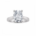 2Cttw Elongated Cushion Shaped Lab Grown Diamond (G/VS) Two Tone Cathedral Shank Solitaire Engagement Ring 14K Gold by Fine Color Jewels