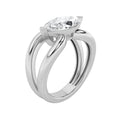 2Cttw Marquise Shaped Lab Grown Diamond (F/VS) East West Solitaire Engagement Ring 14K Gold by Fine Color Jewels