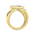 2Cttw Marquise Shaped Lab Grown Diamond (G/VS) East West Solitaire Engagement Ring 14K Gold by Fine Color Jewels