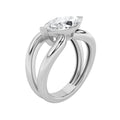 2Cttw Marquise Shaped Lab Grown Diamond (G/VS) East West Solitaire Engagement Ring in 14K Gold by Fine Color Jewels