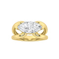 2Cttw Marquise Shaped Lab Grown Diamond (G/VS) East West Solitaire Engagement Ring 14K Gold by Fine Color Jewels