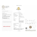 2Cttw Oval Shaped Yellow Lab Grown Diamond (F/VS) Halo Accented Engagement Ring 14K Gold by Fine Color Jewels