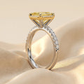 2Cttw Radiant Shaped Yellow Lab Grown Diamond (F/VS) Halo Accented Engagement Ring 14K Gold by Fine Color Jewels