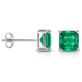 2CTW Created Emerald Asscher Cut Stud Earrings by MUIBLU Gems by DailySale
