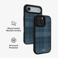 Denim | Blue Flannel Plaid iPhone Case by KELAB