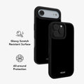Solid Black | Minimalist Black iPhone Case by KELAB