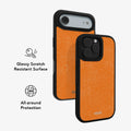 Tangerina | Electric Orange Textured iPhone Case by KELAB