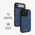 Deep Sea Static | Dark Blue Marble iPhone Case by KELAB