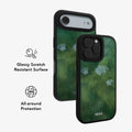 Misty Morning | Deep Green Floral iPhone Case by KELAB