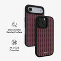 Mulberry | Burgundy Wavy Textured iPhone Case by KELAB