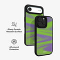 Purple Haze | Y2K Neon Green Abstract Wave iPhone Case by KELAB