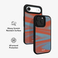 Aalto | Y2K Orange Abstract Wave iPhone Case by KELAB