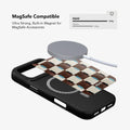 Cerulean Check | Blue & Brown Checkered iPhone Case by KELAB