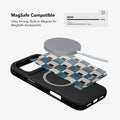 Terra Teal | Teal & Brown Checkered iPhone Case by KELAB