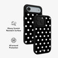 Domino Theory | Black and White Polka Dot iPhone Case by KELAB