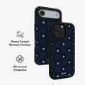 Celestial Check | Navy Checkered iPhone Case by KELAB