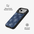 Denim Tree | Blue Patterned iPhone Case by KELAB